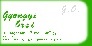 gyongyi orsi business card